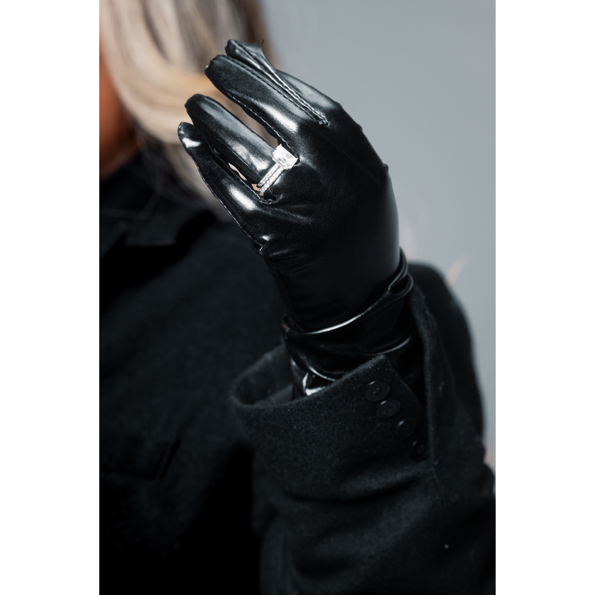 Faux Leather Gloves